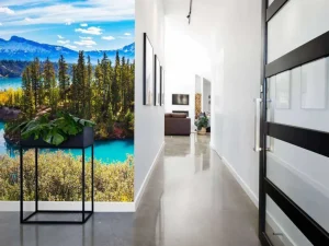 Discount Abraham Lake in Canada fotobehang Bloemen
