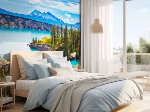 Discount Abraham Lake in Canada fotobehang Bloemen