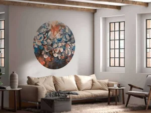 New Abstract bloembladeren schilderij fotobehang Kunst & Design