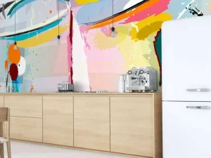 Discount Abstract gezicht van een vrouw fotobehang Tienerkamer | Gang