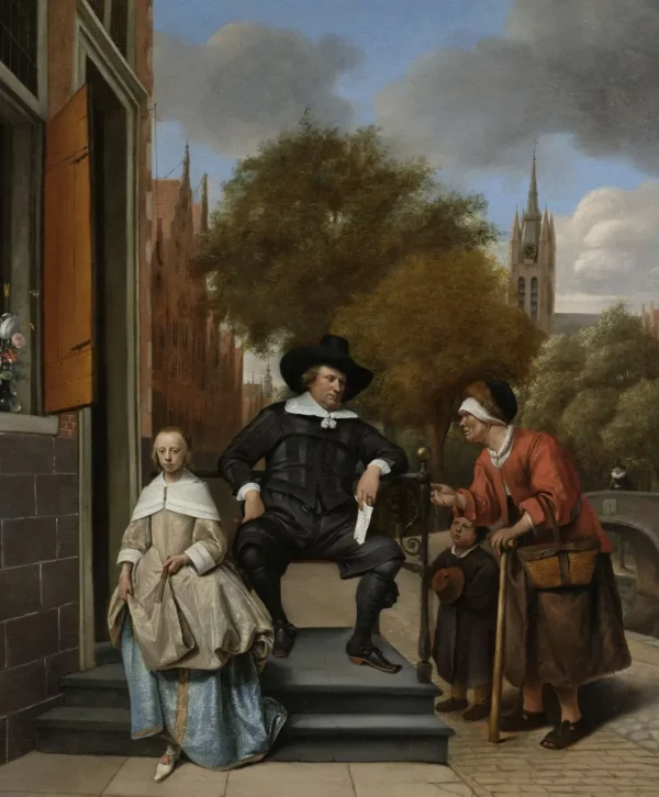 Sale Adolf en Catharina Croeser aan de Oude Delft fotobehang Keuken | Kunst & Design