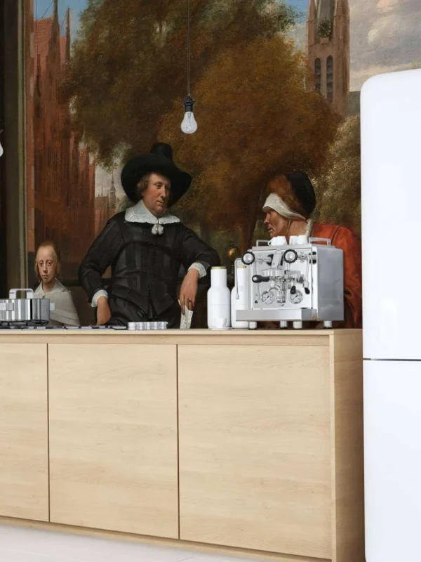 Sale Adolf en Catharina Croeser aan de Oude Delft fotobehang Keuken | Kunst & Design