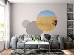 New Afrikaanse leeuw op zoek naar een prooi fotobehang Tienerkamer | Dieren
