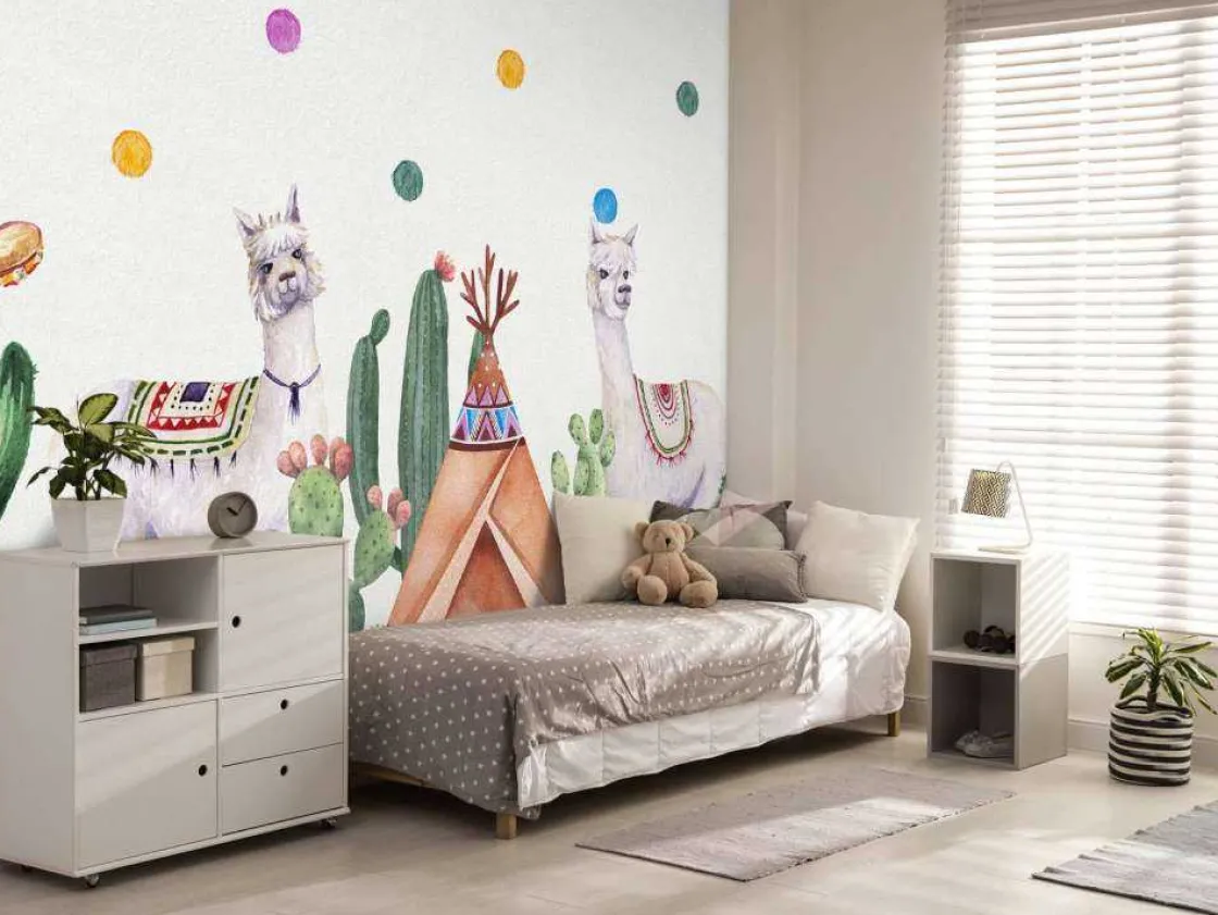 alpacas_tussen_cactussen_4.webp Online Alpaca's tussen cactussen Kinderkamer | Dieren