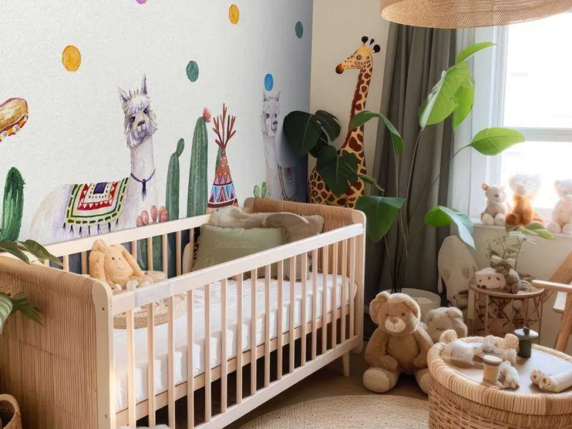 alpacas_tussen_cactussen_5.webp Online Alpaca's tussen cactussen Kinderkamer | Dieren