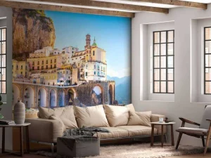 Online Amalfi strand fotobehang Architectuur