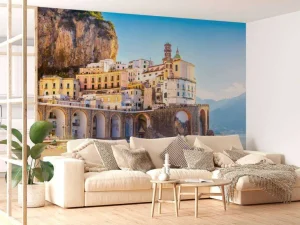 Online Amalfi strand fotobehang Architectuur