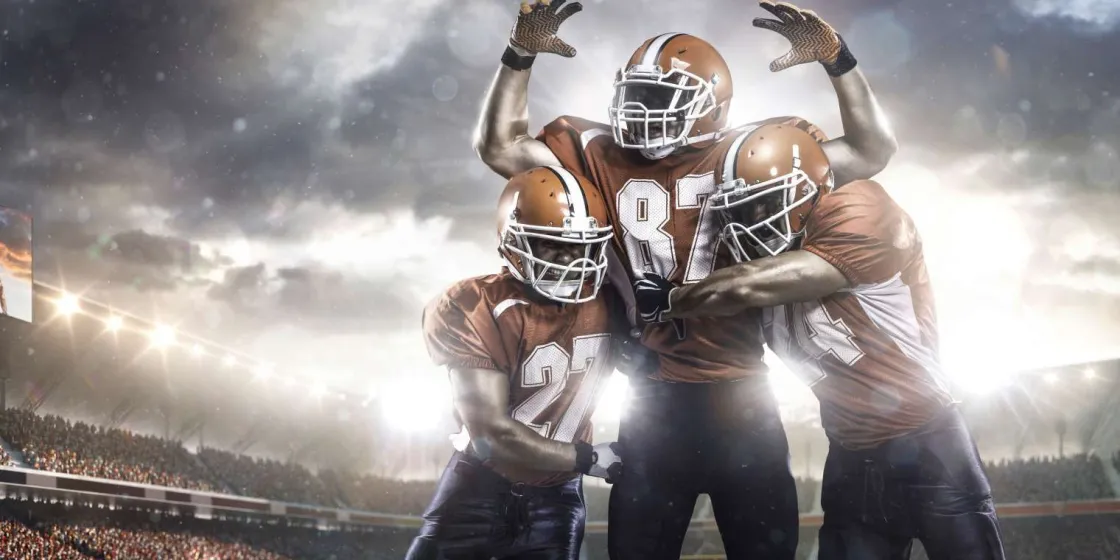 american_football_spelers_0.webp Outlet American Football spelers juichen fotobehang Tienerkamer | Sport