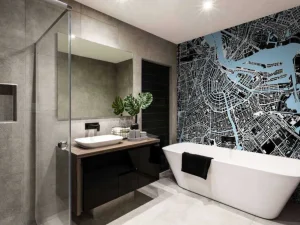 Hot Amsterdam plattegrond fotobehang Steden | Architectuur