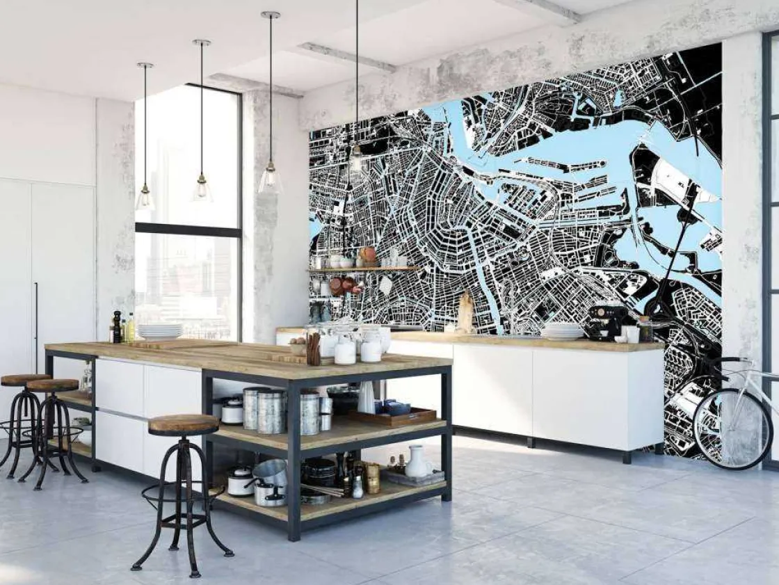 amsterdam_plattegrond_fot_8.webp Hot Amsterdam plattegrond fotobehang Steden | Architectuur