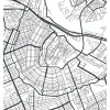 Best Amsterdam vector plattegrond fotobehang Steden | Architectuur