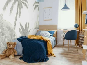 Hot Apen en flamingo's in groen Kinderkamer