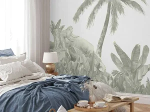 Hot Apen en flamingo's in groen Kinderkamer