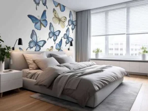 Outlet Aquarel van vlinders met een witte achtergrond fotobehang Kunst & Design | Dieren