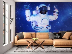 Online Astronaut DJ fotobehang Tienerkamer