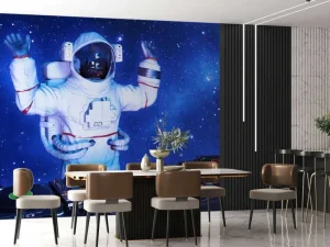Online Astronaut DJ fotobehang Tienerkamer