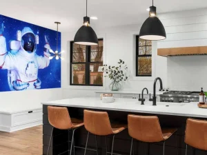 Online Astronaut DJ fotobehang Tienerkamer