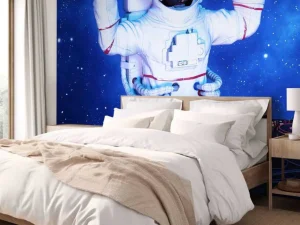 Online Astronaut DJ fotobehang Tienerkamer