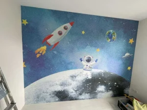 New Astronaut op de Maan Kinderkamer