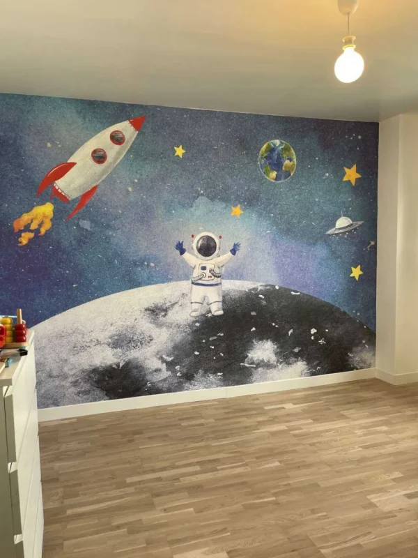 New Astronaut op de Maan Kinderkamer