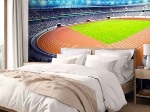 Fashion Atletiekstadion in de avond fotobehang Tienerkamer | Kinderkamer