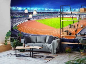Fashion Atletiekstadion in de avond fotobehang Tienerkamer | Kinderkamer
