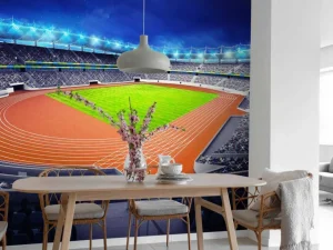 Fashion Atletiekstadion in de avond fotobehang Tienerkamer | Kinderkamer