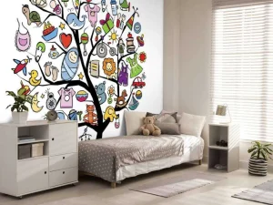 Discount Babyspullen boom fotobehang Babykamer