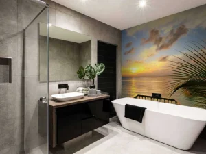 Sale Balkon met droomuitzicht fotobehang Slaapkamer