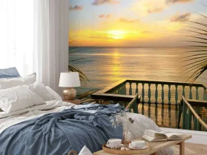 Sale Balkon met droomuitzicht fotobehang Slaapkamer
