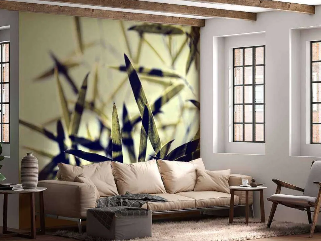 bamboe_bladeren_in_de_zon_2.webp Online Bamboe bladeren in de zon fotobehang Woonkamer | Bloemen