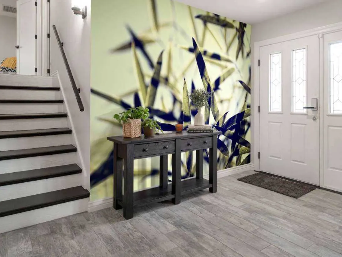 bamboe_bladeren_in_de_zon_4.webp Online Bamboe bladeren in de zon fotobehang Woonkamer | Bloemen