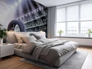 Clearance Band op een race circuit fotobehang Kinderkamer | Transport