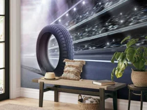 Clearance Band op een race circuit fotobehang Kinderkamer | Transport