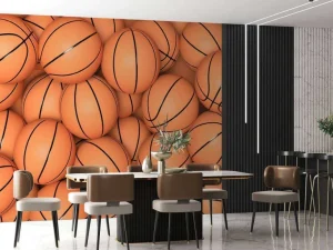 Online Basketballen print fotobehang Kinderkamer | Sport