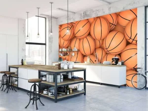 Online Basketballen print fotobehang Kinderkamer | Sport