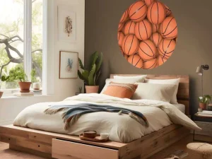 Online Basketballen print fotobehang Kinderkamer | Sport