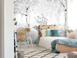 Hot Bear King - Black and white Kinderkamer | Dieren