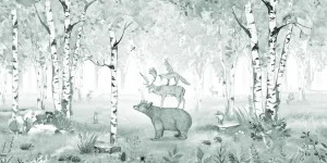 New Bear King - Blue Kinderkamer | Dieren