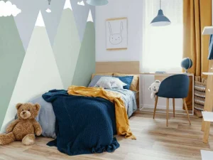 Fashion Berglandschap met luchtballonnen Kinderkamer