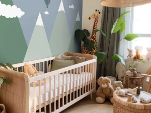 Fashion Berglandschap met luchtballonnen Kinderkamer