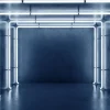 Outlet Betonnen neon verlichte garage fotobehang Computerkamer | 3d