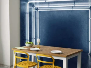 Outlet Betonnen neon verlichte garage fotobehang Computerkamer | 3d