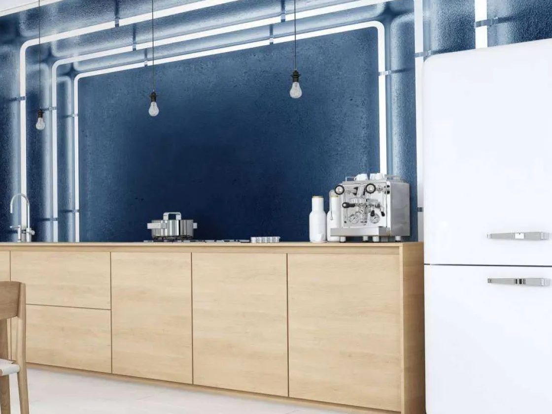 betonnen_neon_verlichte_g_7.webp Outlet Betonnen neon verlichte garage fotobehang Computerkamer | 3d