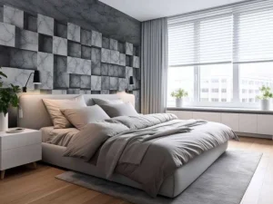 Sale Betonnen ruimte met kubussen tegen de muur fotobehang 3d