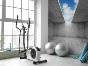Best Betonnen ruimte met open dak fotobehang 3d