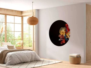 Fashion Betta vissen met een zwarte achtergrond fotobehang Dieren