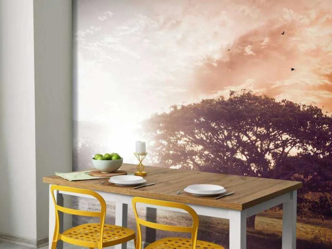 bewerkte_foto_van_een_boo_3.webp Fashion Bewerkte foto van een boom bij zonsondergang fotobehang Bloemen