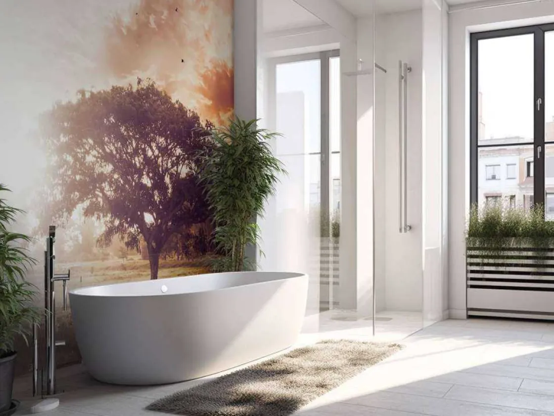 bewerkte_foto_van_een_boo_6.webp Fashion Bewerkte foto van een boom bij zonsondergang fotobehang Bloemen
