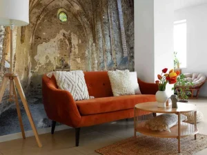 Discount Binnenkant oude kerk fotobehang Architectuur